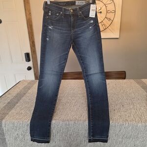 AG Adriano Goldschmied Dark Blue Skinny Ankle Jeans